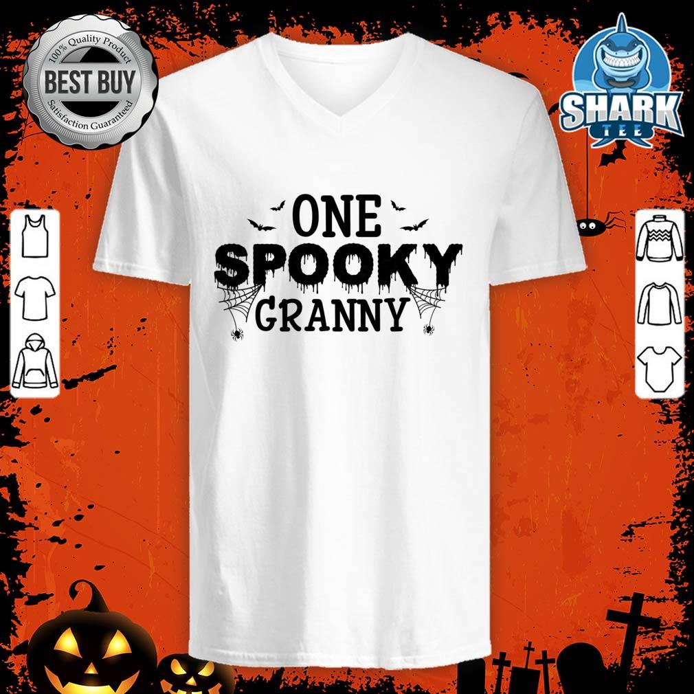Womens One Spooky Granny Group Matching Family Halloween Costumes Premium v-neck