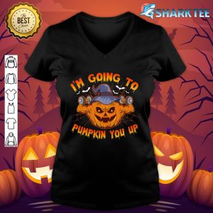 Pumpkin Halloween Gym Workout Pumpking Fitness v-neck