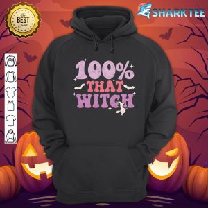 100% That Witch Spooky Season Groovy Retro Halloween Ghost T-Shirt