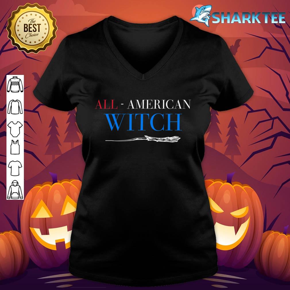 All American Witch Halloween Day W American Witch V-neck