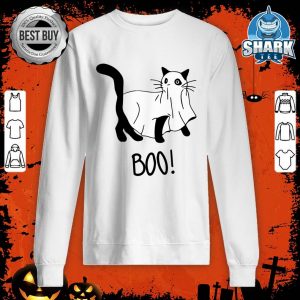 Boo Ghost Cat Lovers Halloween Funny Cat T-Shirt