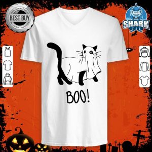 Boo Ghost Cat Lovers Halloween Funny Cat T-Shirt