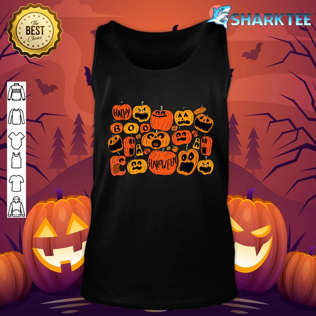 Boo Pumpkins Fall Vibes Funny Jack O Lantern Halloween Tank top