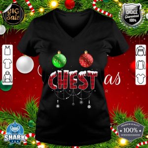 Chest ChristmaChest Christmas Matching Couple Chestnuts V-neck s Matching Couple Chestnuts T-Shirt