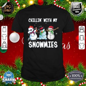 Chillin With My Snowmies Family Pajamas Snowman Christmas T-Shirt