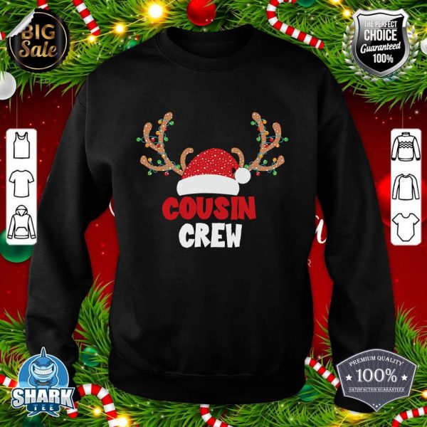Christmas Funny Reindeer Family Matching Cousin Crew Sweatshirt
