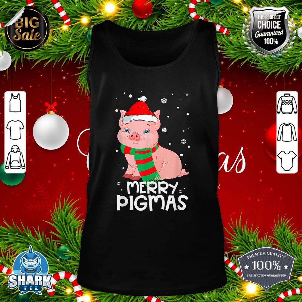 Christmas Merry Pigmas Funny Xmas Pajama Gifts For Pig Lover Tank top