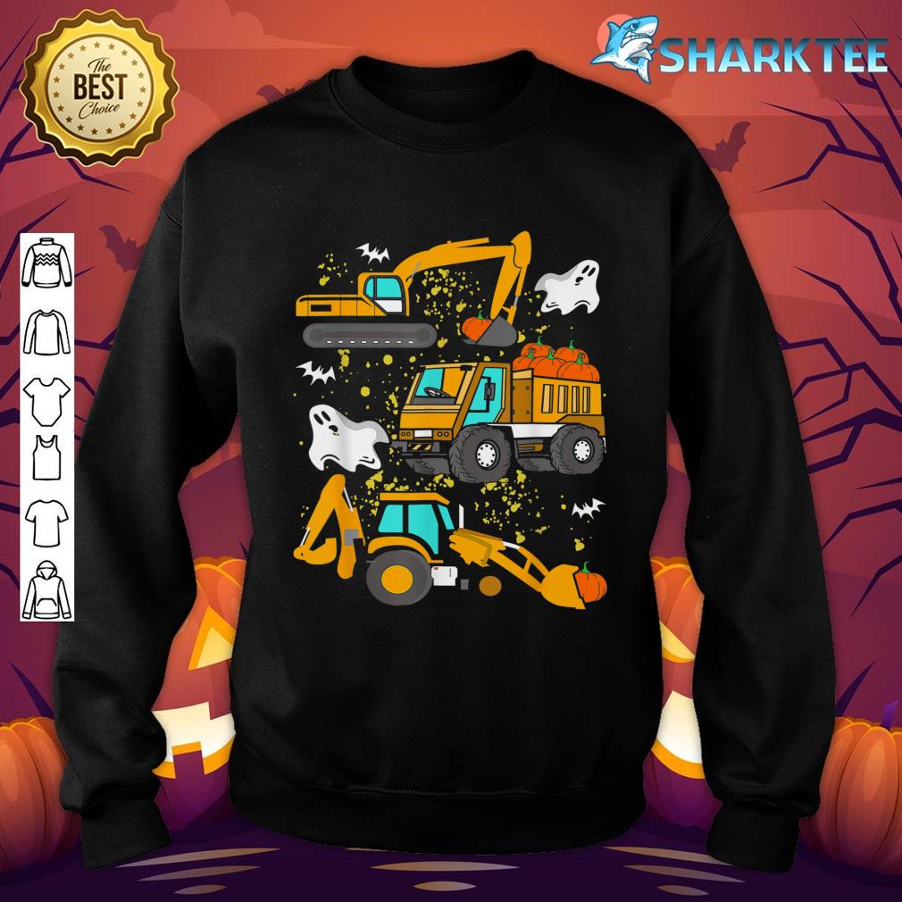 Construction Vehicle Halloween Crane Truck Pumpkin Sweatshirt