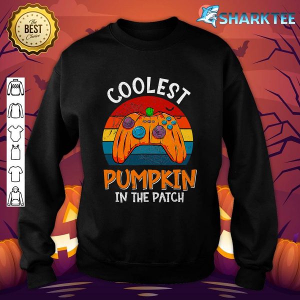 Coolest Pumpkin In The Patch Gamer Gaming Lover Halloween Sweatshirt