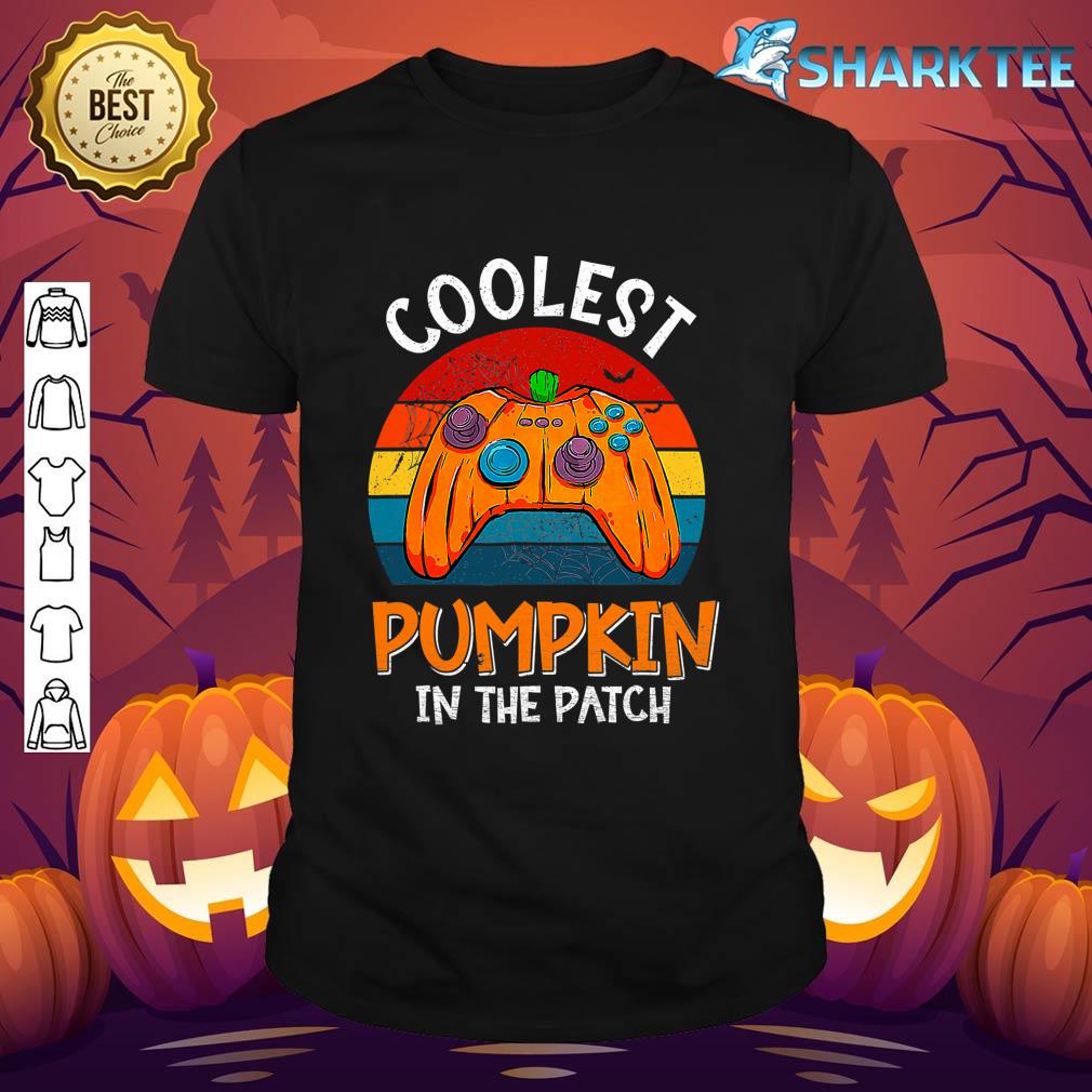Coolest Pumpkin In The Patch Gamer Gaming Lover Halloween T-Shirt