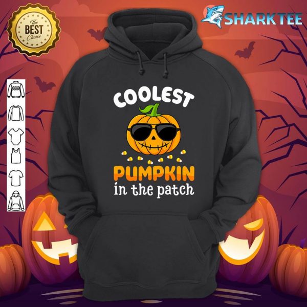 Coolest Pumpkin In The Patch Halloween Boys Girls Kids Funny Hoodie