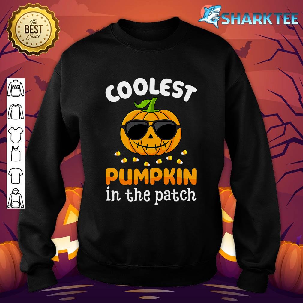 Coolest Pumpkin In The Patch Halloween Boys Girls Kids Funny Sweatshirt