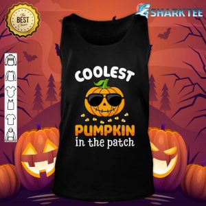 Coolest Pumpkin In The Patch Halloween Boys Girls Kids Funny Tank top