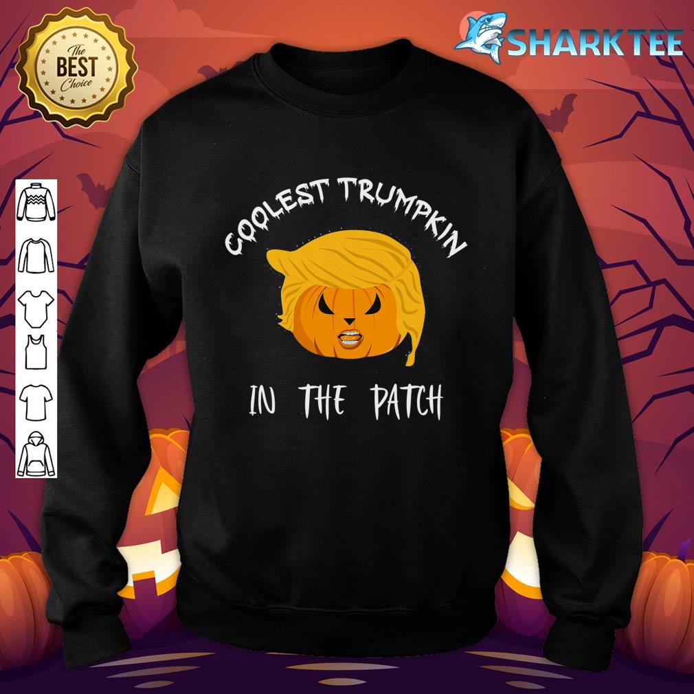 Coolest Trumpkin In The Patch kids Girls Halloween Pumpkin Sweatshirt