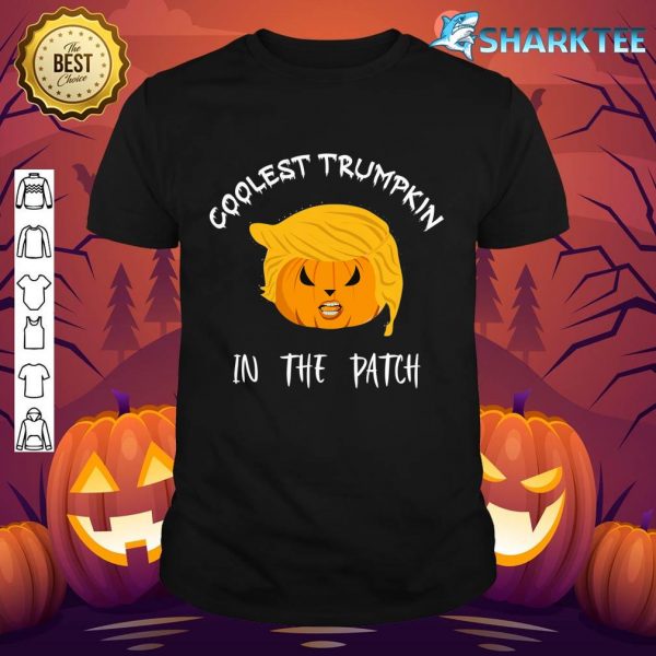 Coolest Trumpkin In The Patch kids Girls Halloween Pumpkin T-Shirt