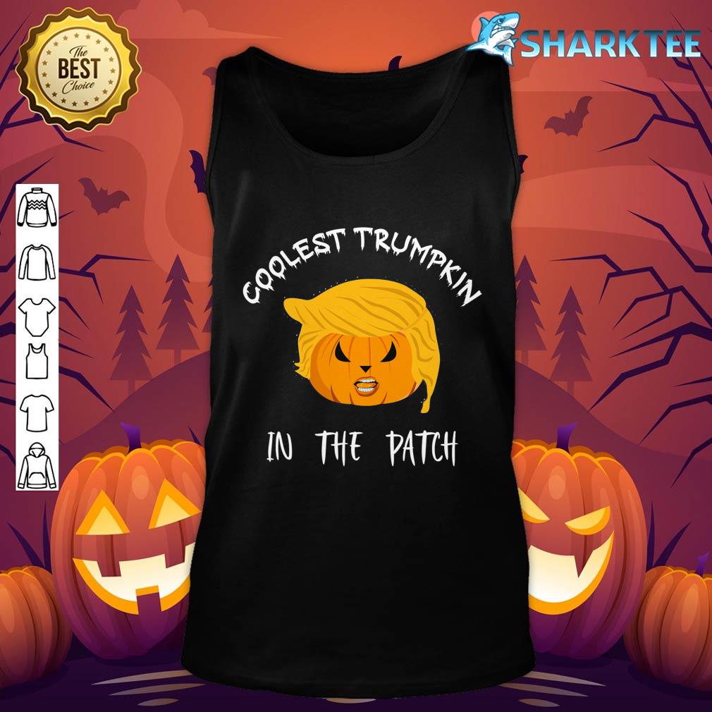 Coolest Trumpkin In The Patch kids Girls Halloween Pumpkin Tank top