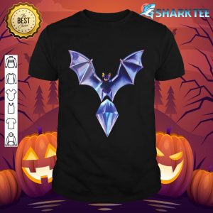 Crystal Bat Holding Multicolor Gemstone Halloween T-Shirt