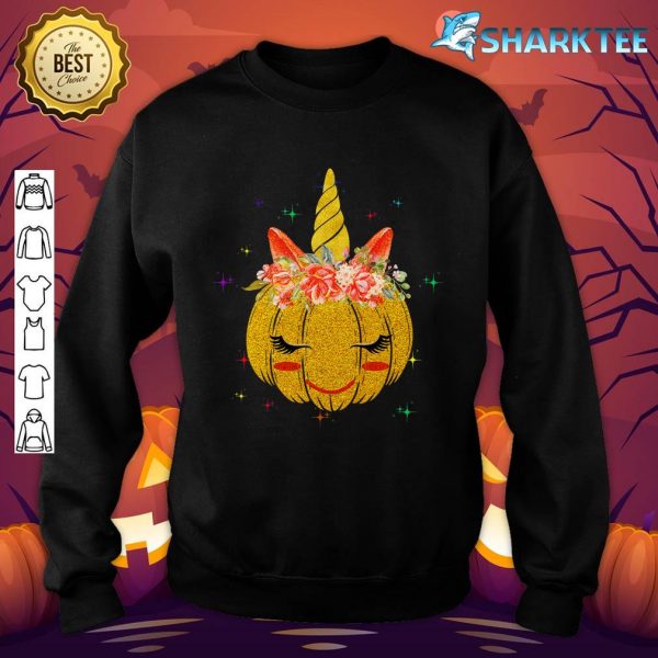Cute Unicorn Pumpkin Halloween Thanksgiving Costume for Kids Sweatshirt