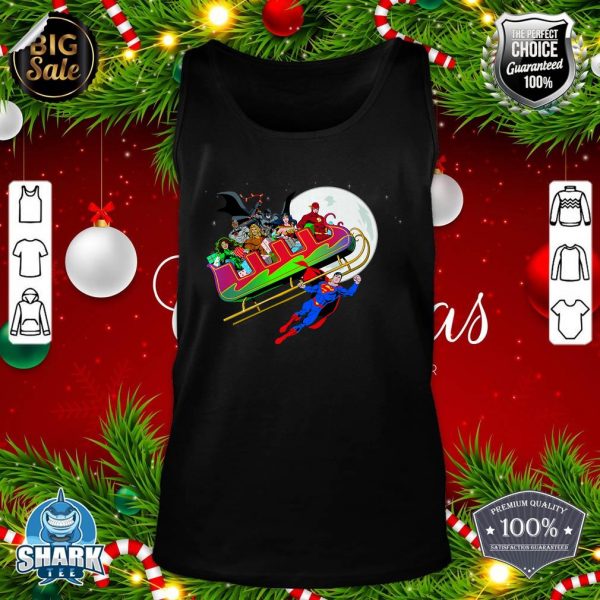 DC Comics Christmas Justice League Sleigh Ride Premium Tank top
