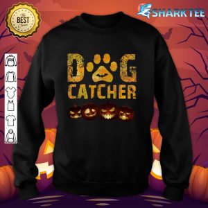 Dog Catcher Scary Pumpkin Halloween Holiday Sweatshirt