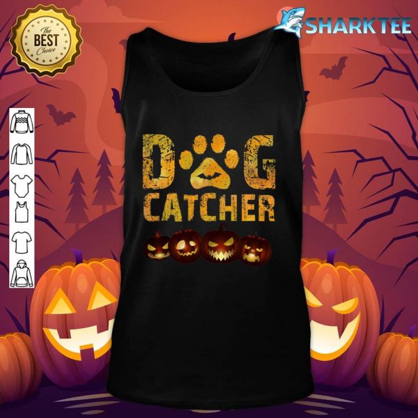 Dog Catcher Scary Pumpkin Halloween Holiday Tank top