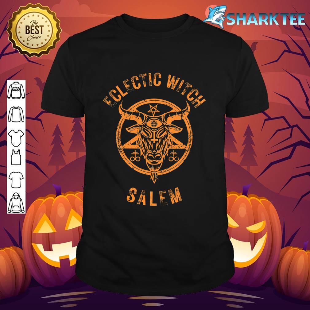 Eclectic Witch Salem Autumn Baphomet Goat Halloween T-Shirt