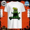 Green Scary Monster Skateboarder - Halloween Shirt