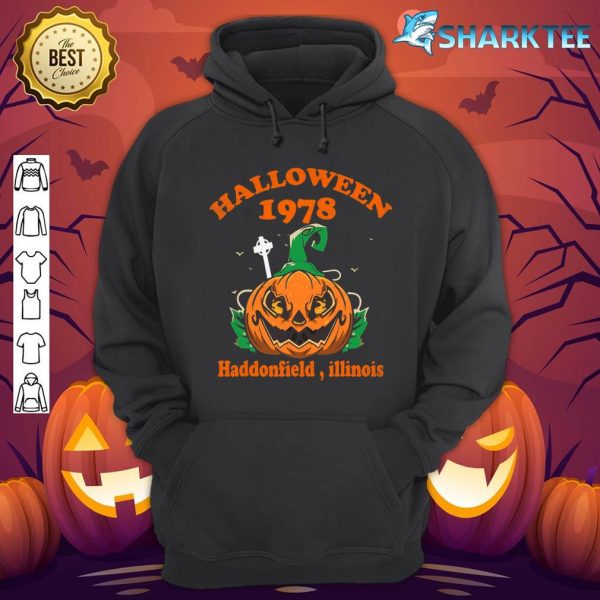 Halloween 1978 Holiday Spooky Haddonfield Pumpkin Illinois Hoodie