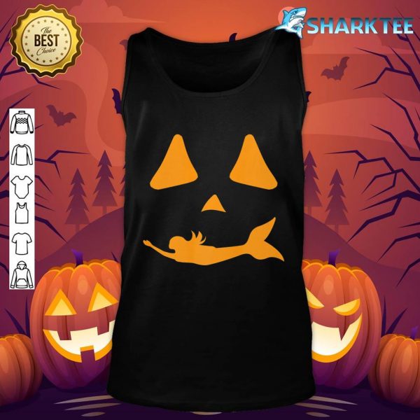 Halloween Jackolantern Mermaid Funny Spooky Face Premium T-Shirt