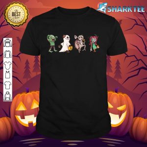 Halloween kids Ghost Scary Pumpkin Mummy with Candy T-Shirt