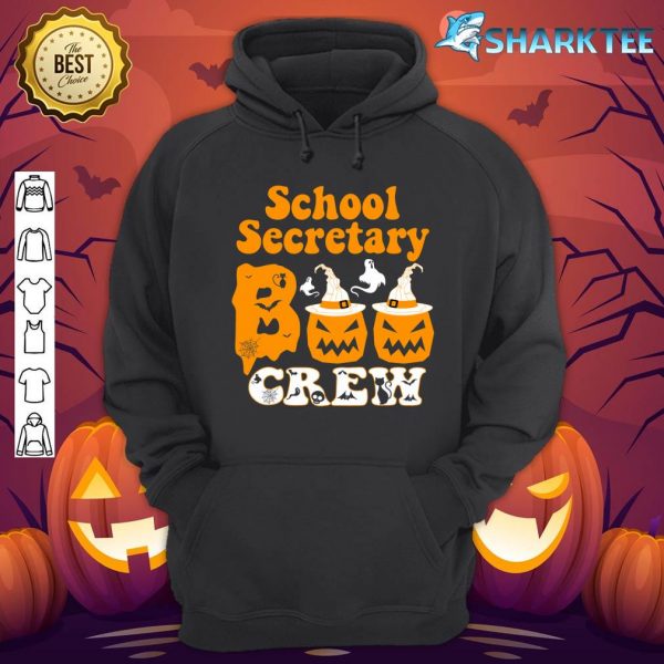 School Secretary Boo Crew Halloween funny Back to school hoodie