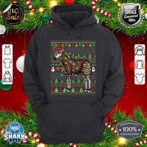 Ugly Xmas Sweater Style Lighting Okapi Christmas Premium hoodie