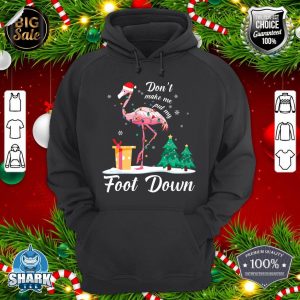 Flamingo Christmas Tree Santa Hat Xmas Light Merry Christmas Premium hoodie
