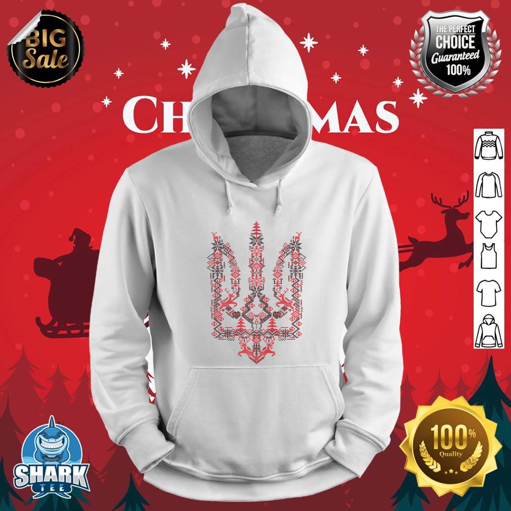 Zelensky Ukraine Christmas Trident Ukrainian Xmas Tryzub Premium hoodie