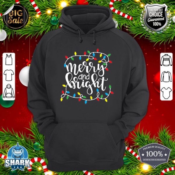 Funny Merry and Bright Christmas Lights Xmas Holiday hoodie