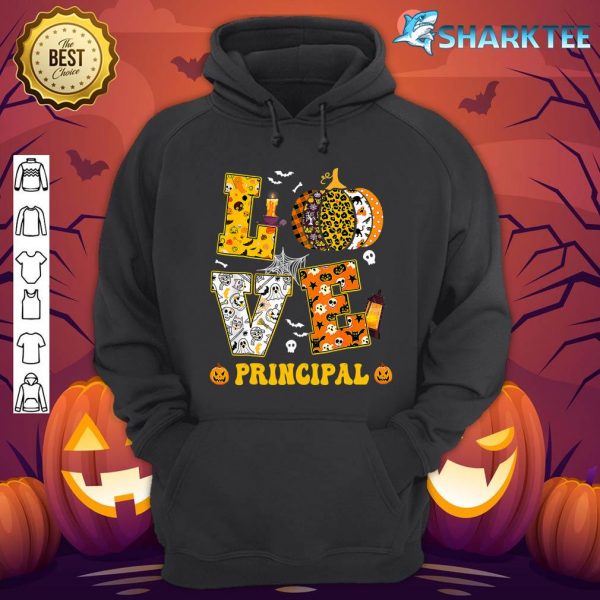Spooky Pumpkin Love Halloween Principal Teacher Student Kids hoodie