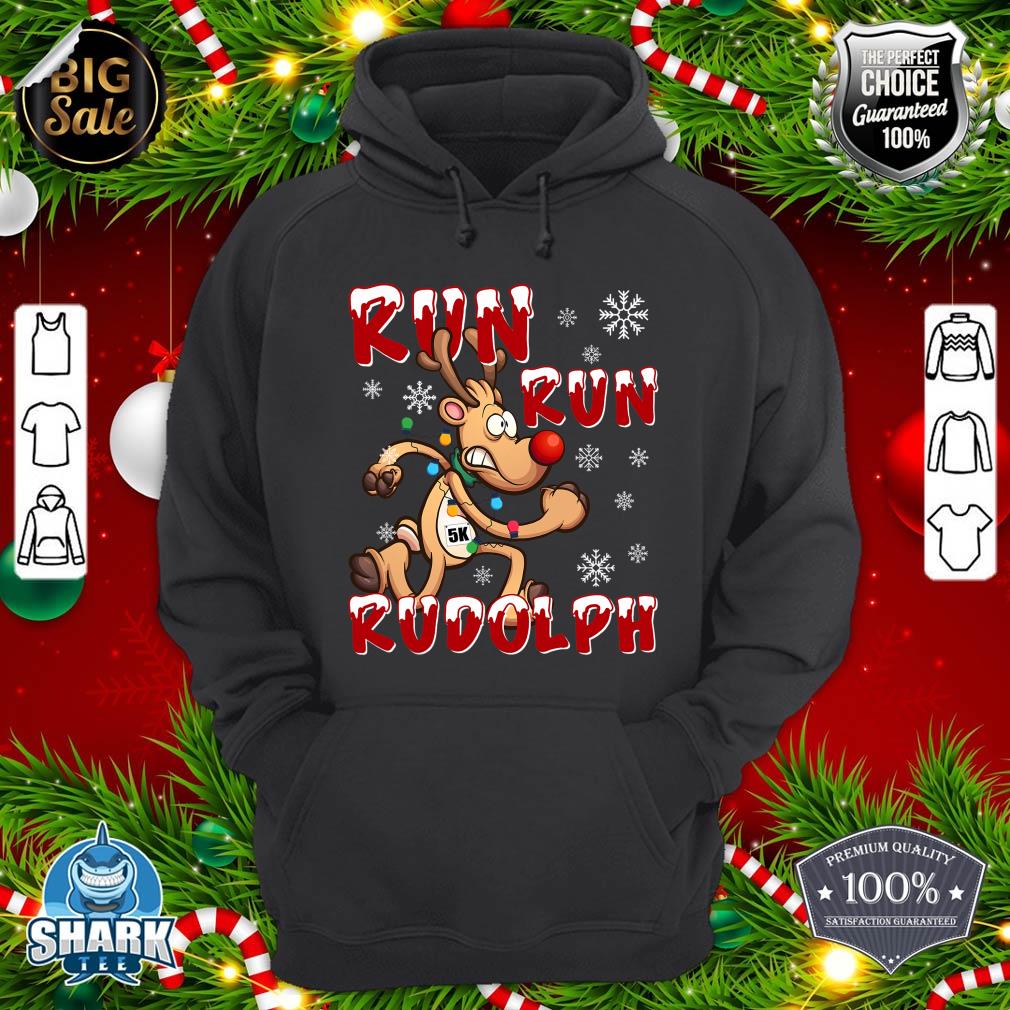 Christmas 5K Run Run Rudolph Holiday Team Running Outfit hoodie