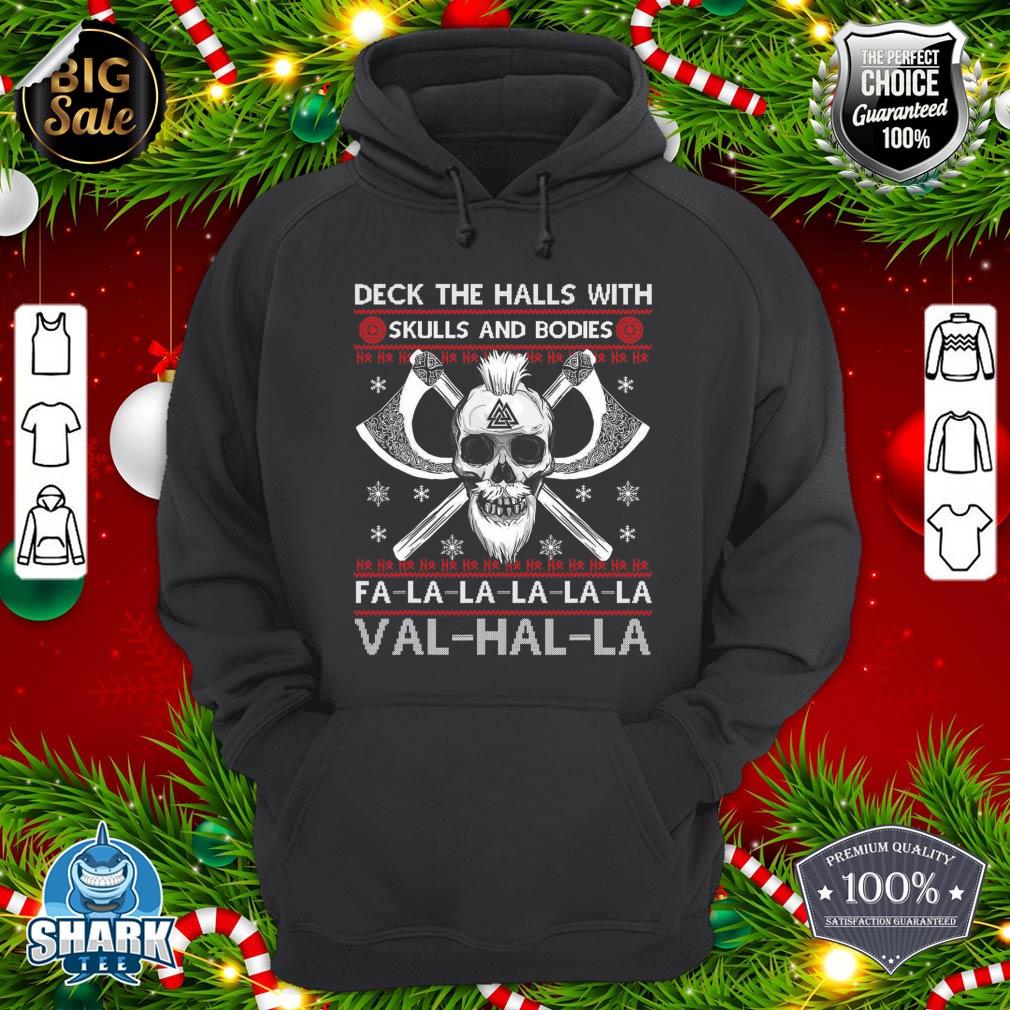 Deck The Halls With Skulls And Bodies Vikings Christmas hoodie