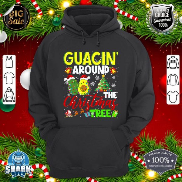 Guacin' Around The Xmas Tree Christmas Santa Avocado Vegan hoodie