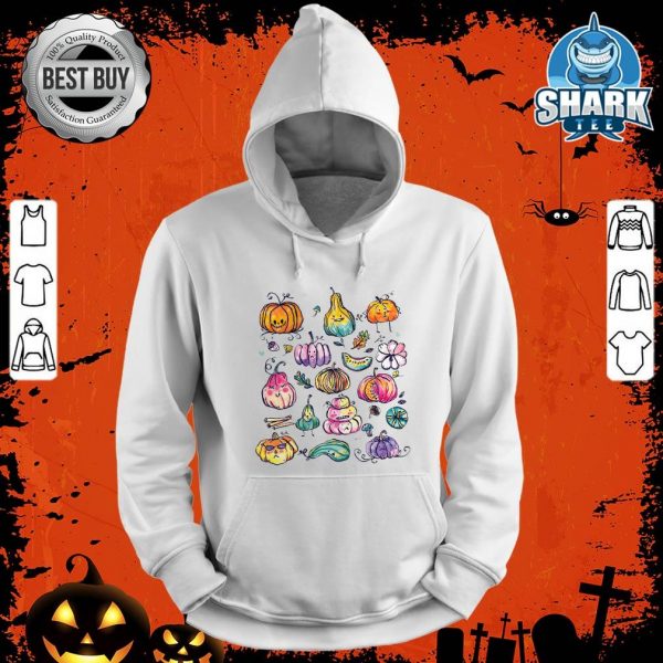Cute Fall Pumpkin Shirt Tie Dye Halloween Pumpkin Kids Women hoodie