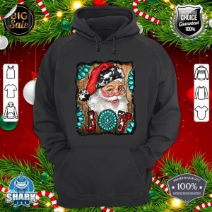 Western Country Merry Christmas Santa Claus Joy Cowgirl hoodie