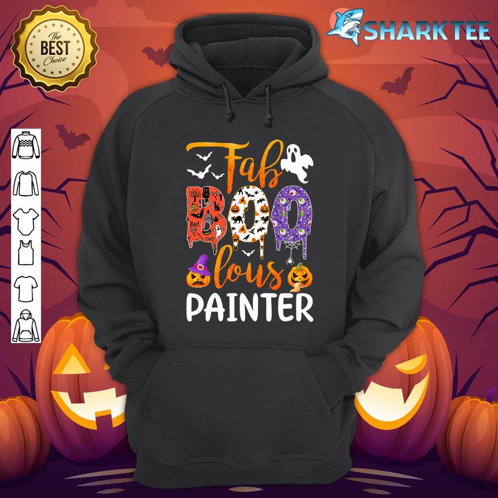 Fab Boo Lous Painter Boo Ghost Pumpkin Halloween Painter hoodie