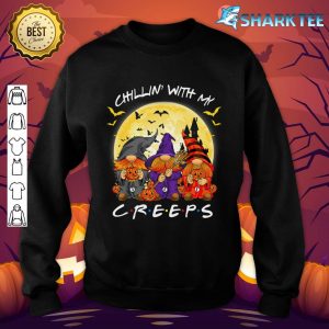 Horror Friends Gnomes Chilling With My Creeps Halloween Boys Sweatshirt