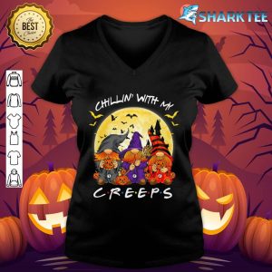Horror Friends Gnomes Chilling With My Creeps Halloween Boys V-neck