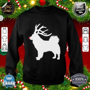 Icelandic Sheepdog Christmas Reindeer Antlers Funny Sweatshirt