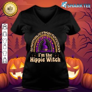 Im the Hippie Witch Girls Women Halloween Matching V-neck