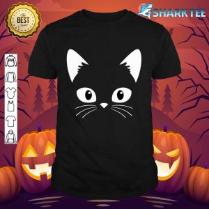 Kitty Cat Whiskers Silhouette Face - Halloween Shirt