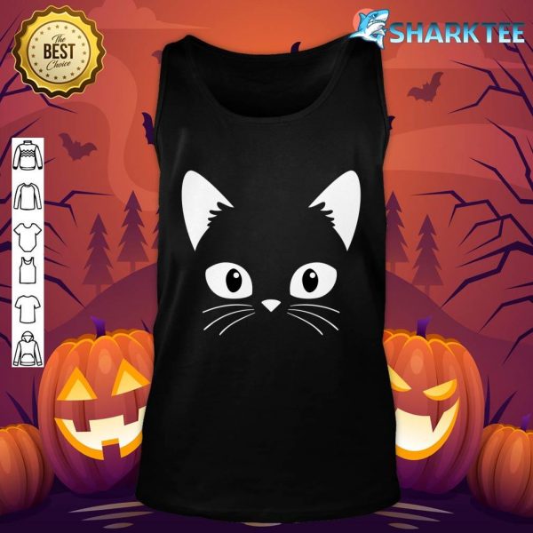 Kitty Cat Whiskers Silhouette Face - Halloween Tank top