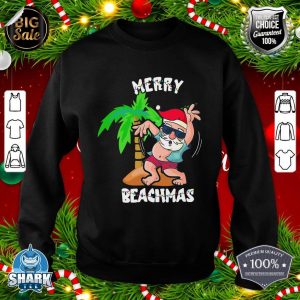 Merry Beach Christmas In July Funny Santa Xmas Pool Party Sweatshirt