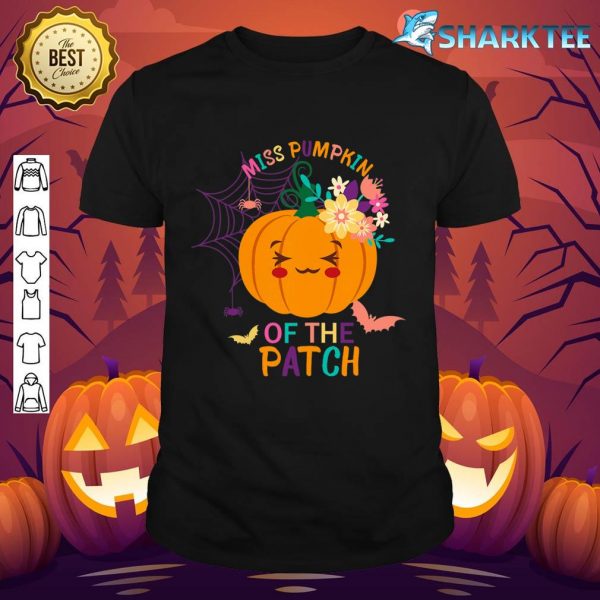 Miss Pumpkin Of The Patch Funny Halloween Thanksgiving T-Shirt